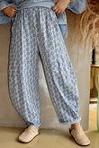 Indira Classic Barrel Pant Baby Blue & Denim